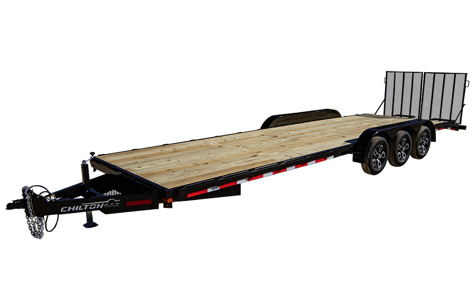 Custom steel trailer beavertail tri axle TT8410-27E-TRI Chilton Trailers