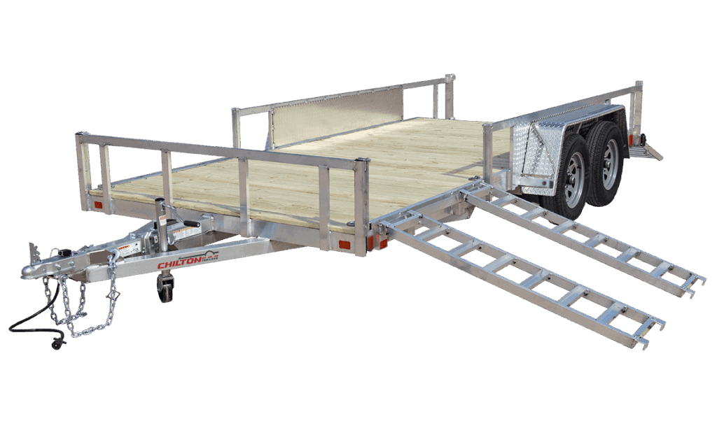UT8270-16SRAR-BT 7'x16' Aluminum ATV Utility Trailer Side Load with Beavertail Chilton Trailers Wisconsin
